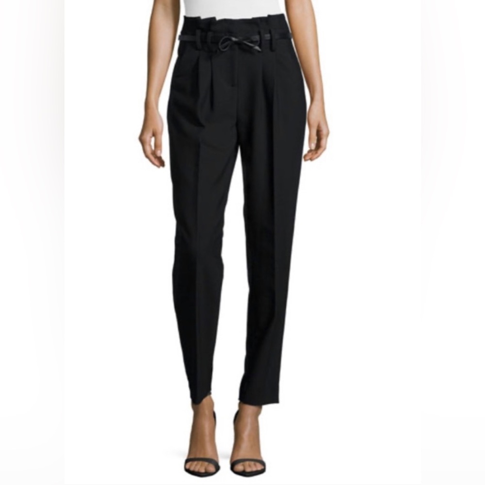 Milly perfect black trousers paper bag waist